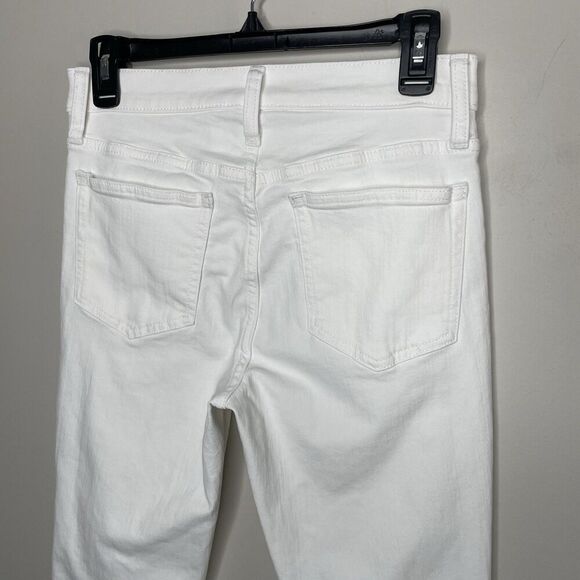 J.CREW Skinny Jeans Women 28 White 9" Toothpick Stretch BQ310 - Picture 9 of 14